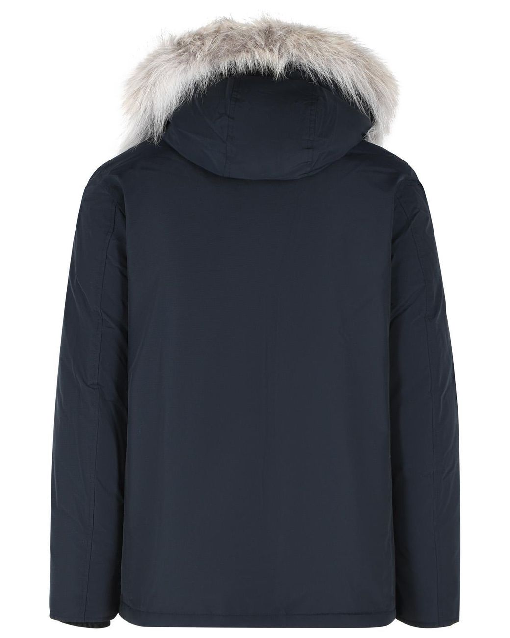 Woolrich Blue 'Arctic' Cotton Blend Parka for men