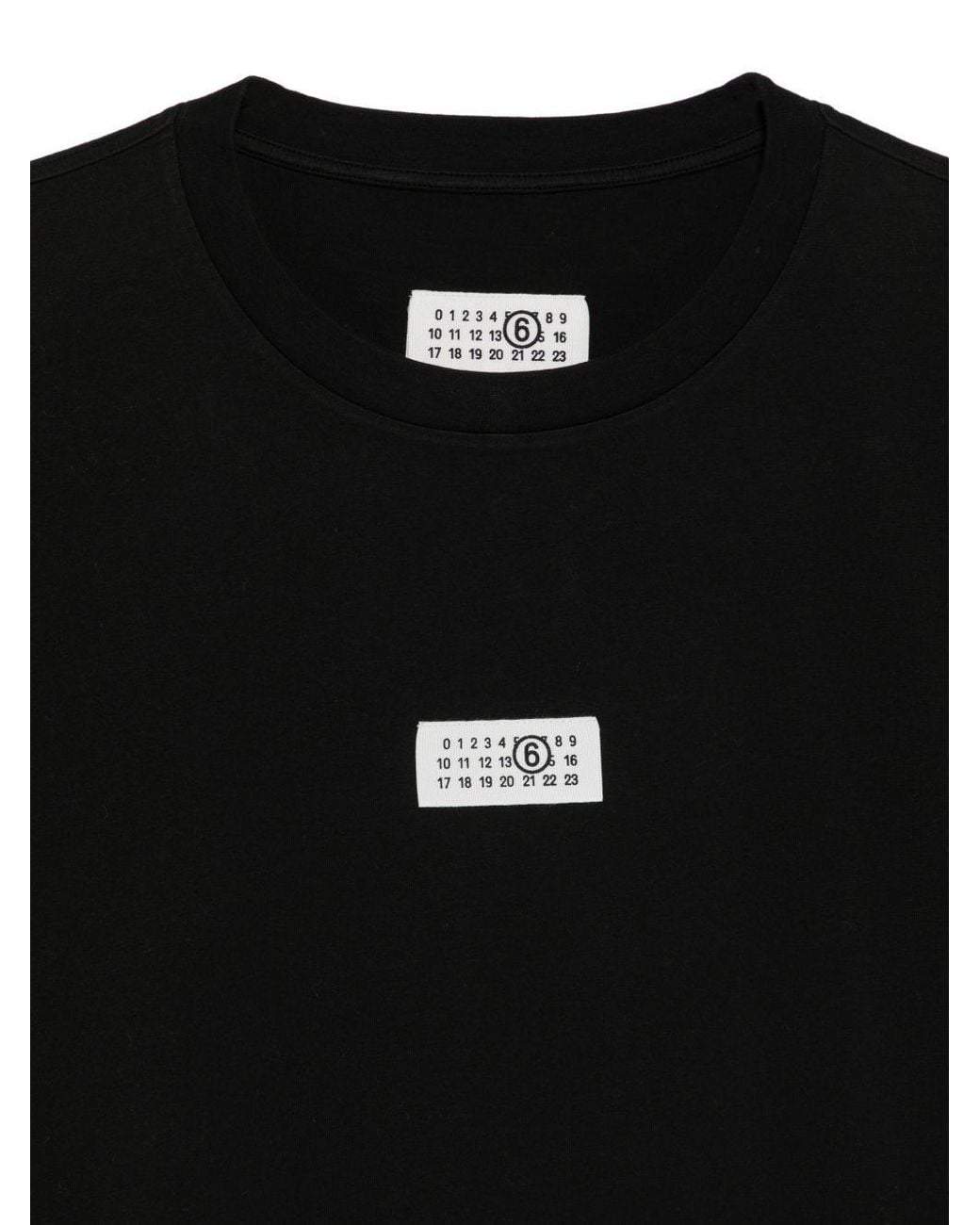 MM6 by Maison Margiela Black Logo Cotton T Shirt