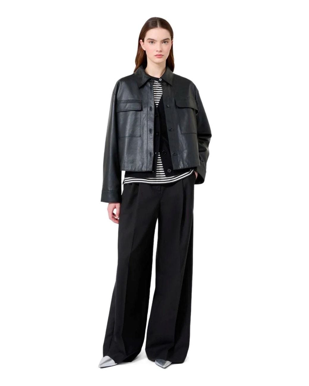 Weekend by Maxmara Black Ovvio Wide Leg Trousers