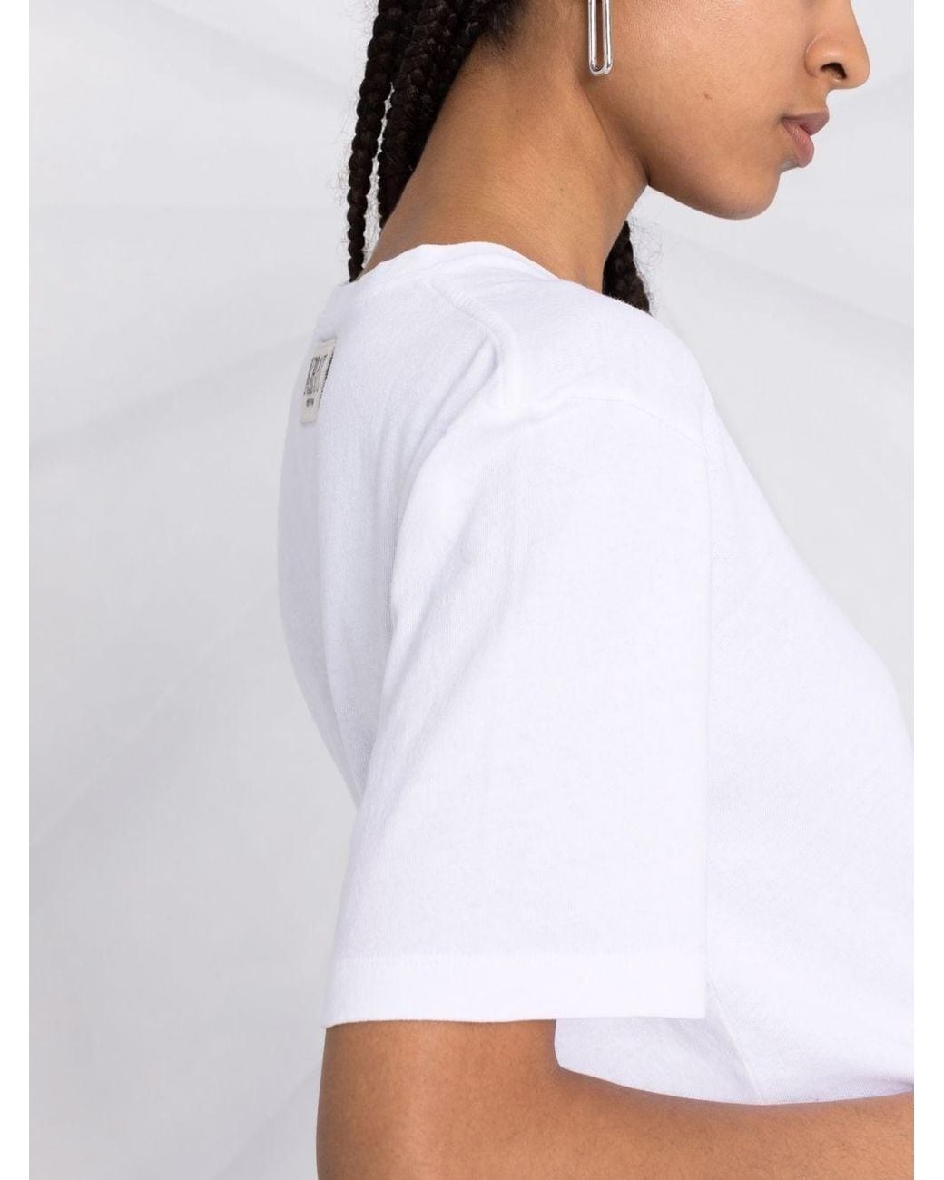 Khaite White Mae Short Sleeve Tee Shirt