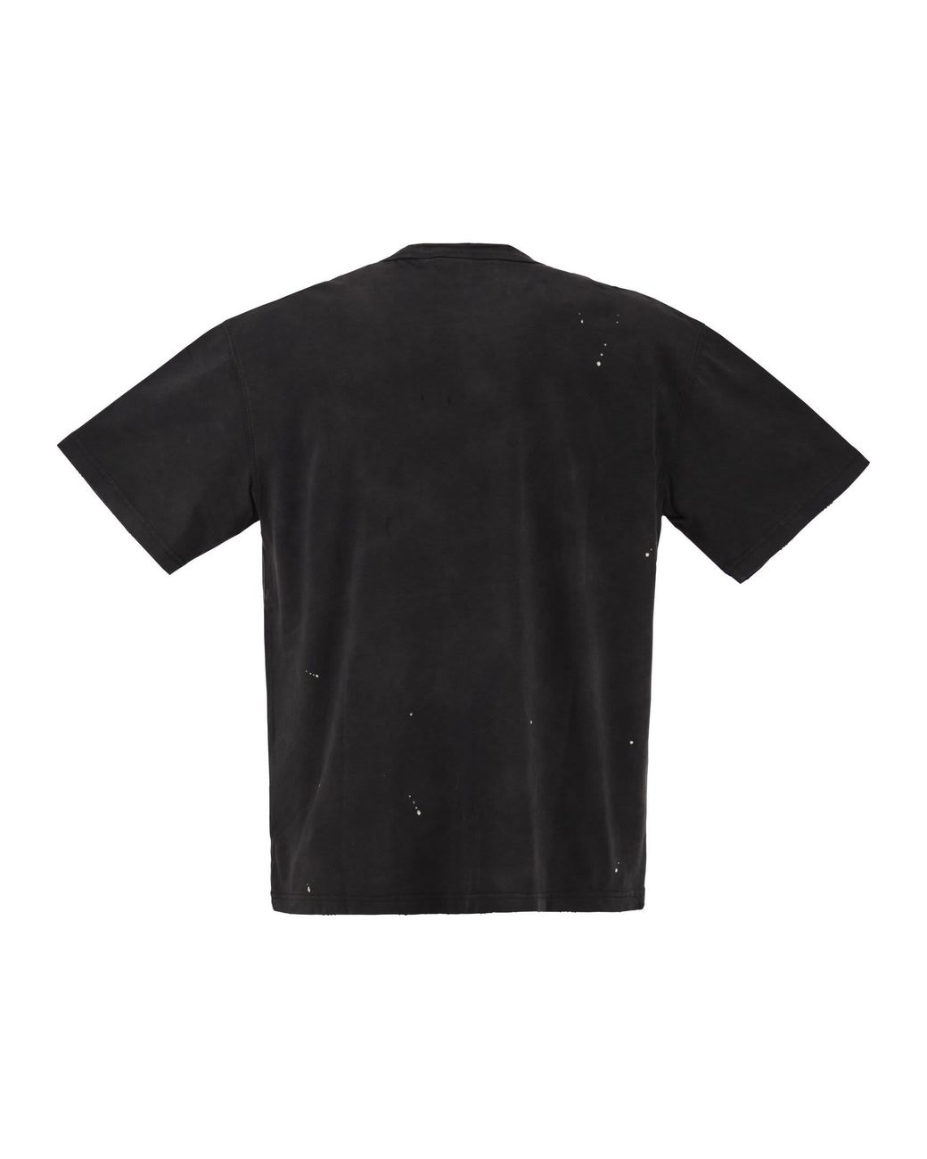 Carhartt Black Organic Cotton T-Shirt With Spray Effect Logo