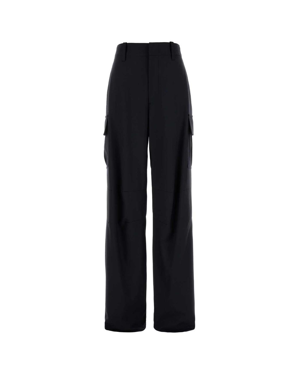 Bottega Veneta Black Fine Wool Cargo Pants