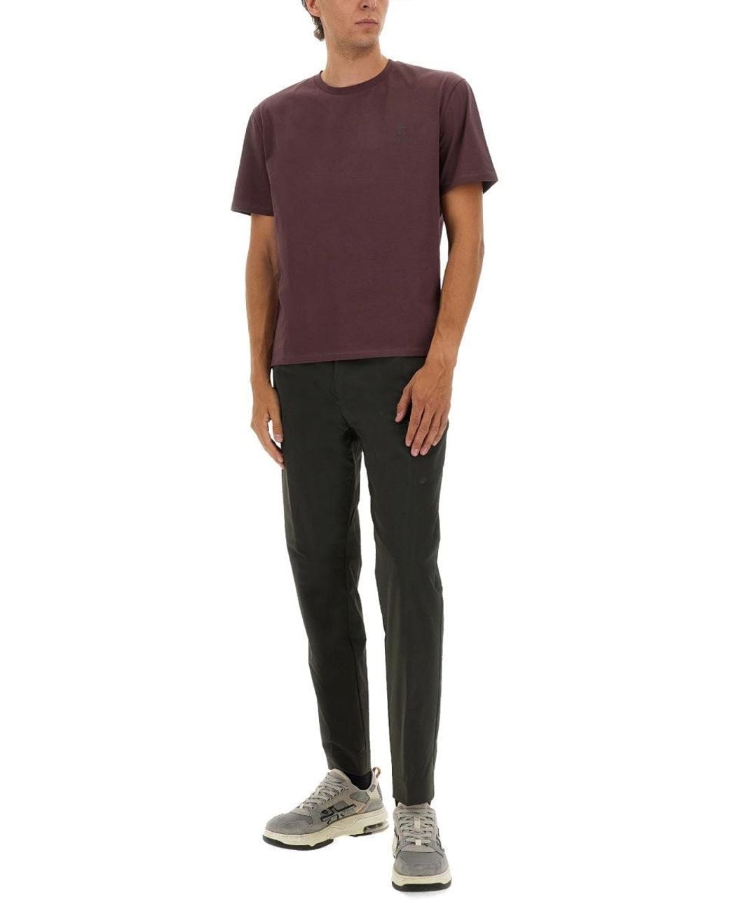 Premiata Purple T Shirt With Logo