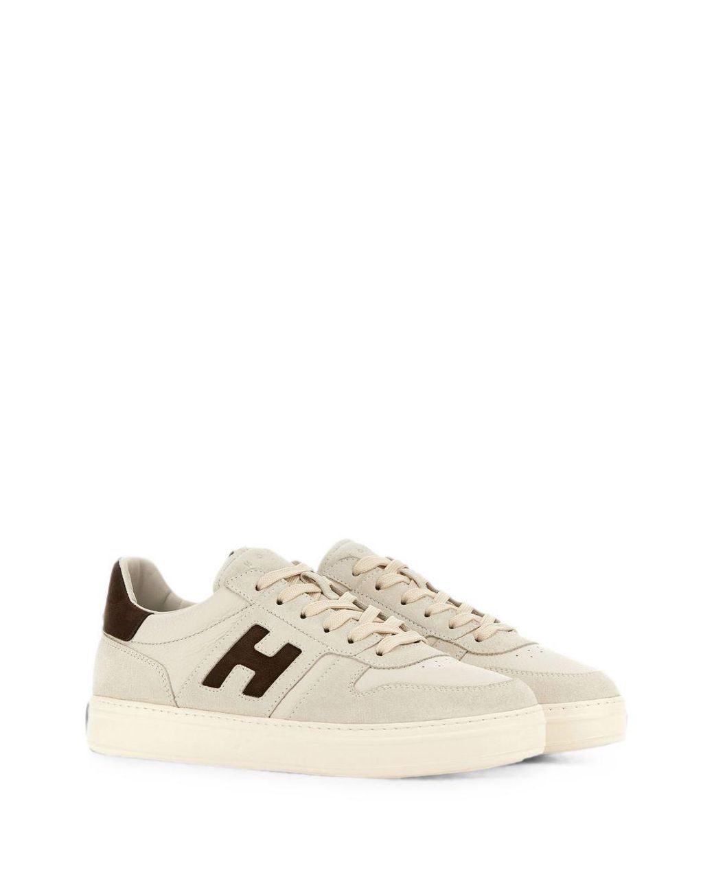 Hogan Natural H668 Leather Sneakers