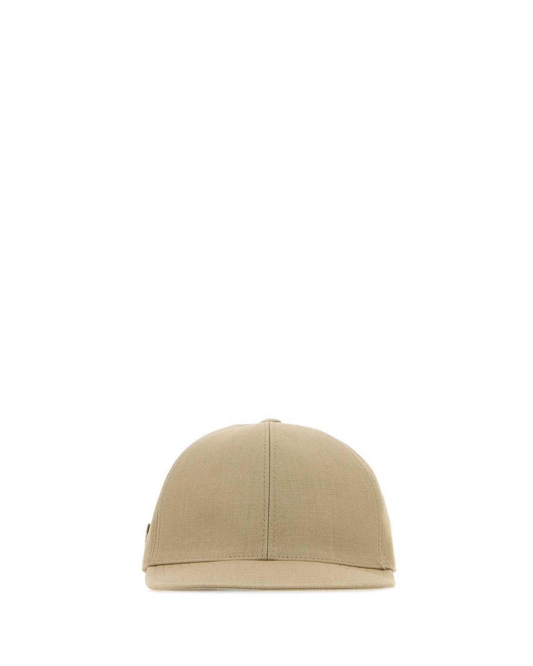 Prada Natural Sand Solid Baseball Hat for men