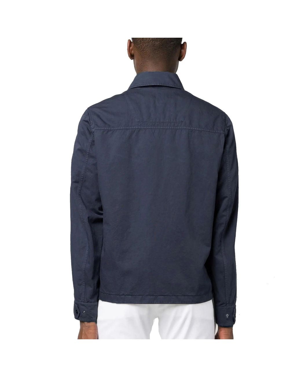 Herno Blue Chest Pockets Shirt