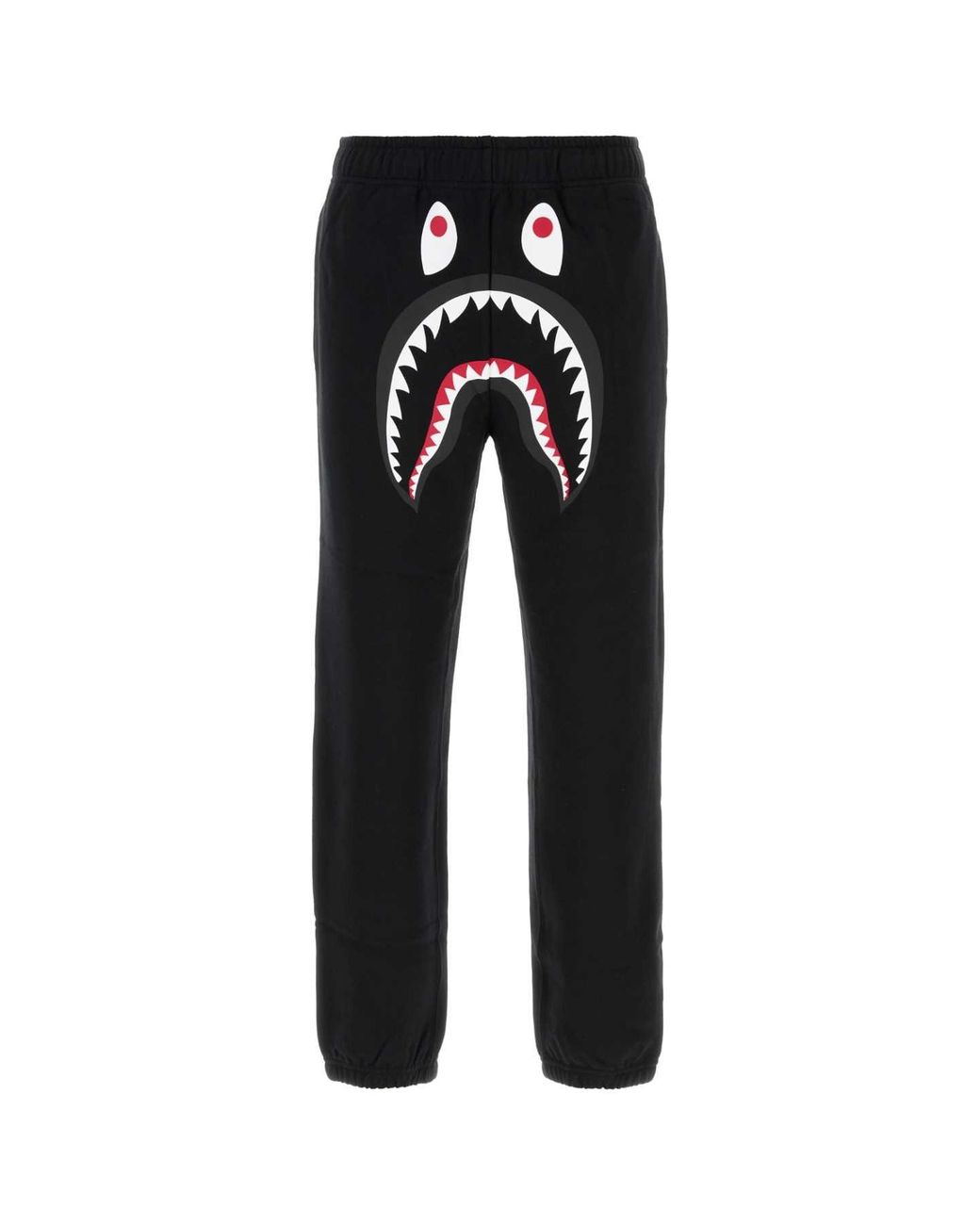 A Bathing Ape Black Shark Sweat Pants M