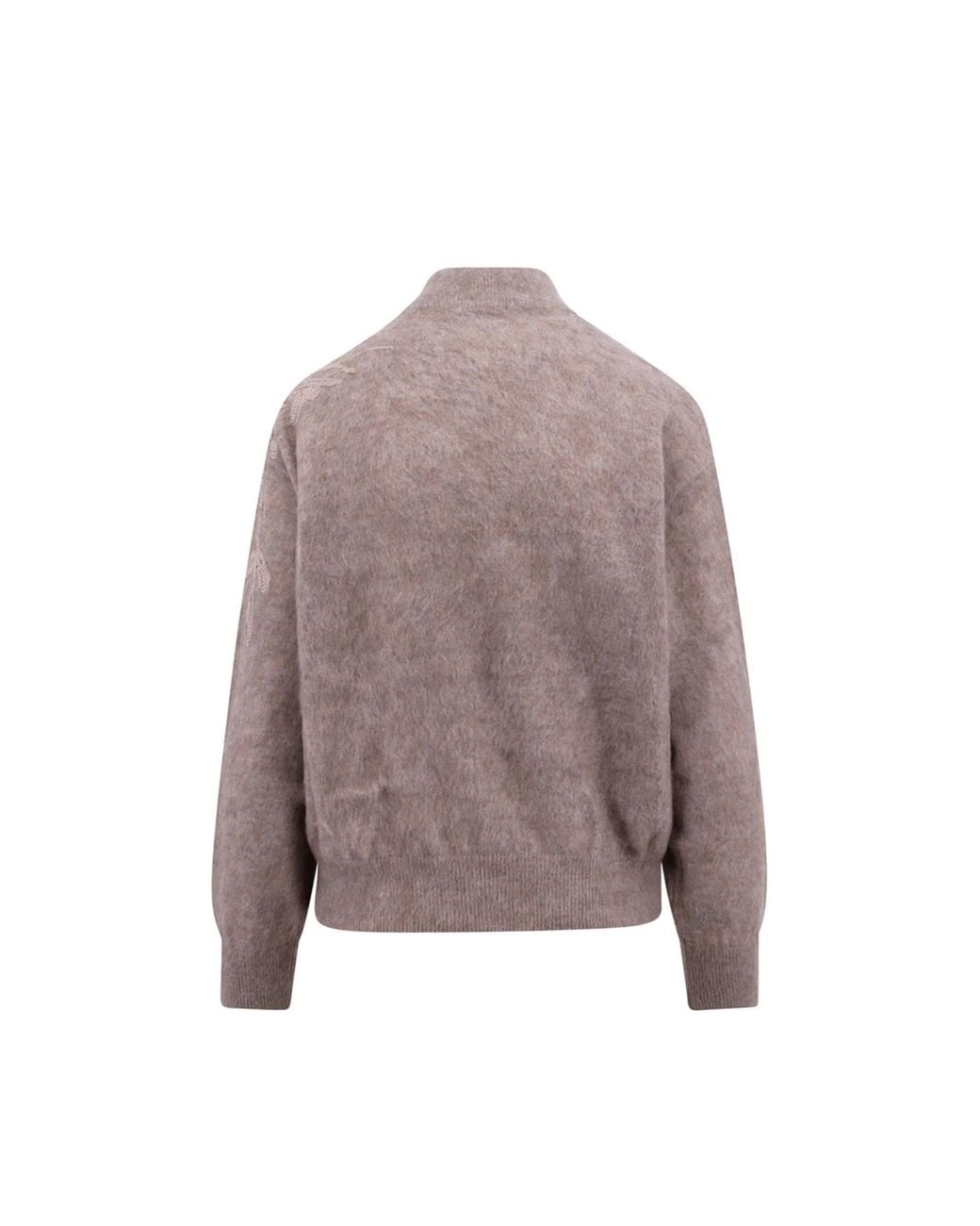 Brunello Cucinelli Brown T-neck Knit - M