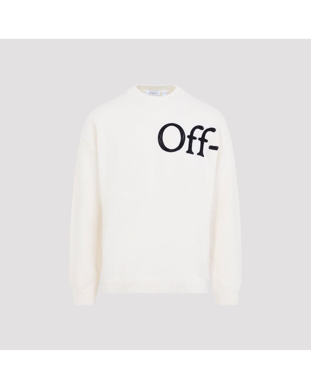 Off-White c/o Virgil Abloh White Off Bookish Shared Knit Crewneck for men