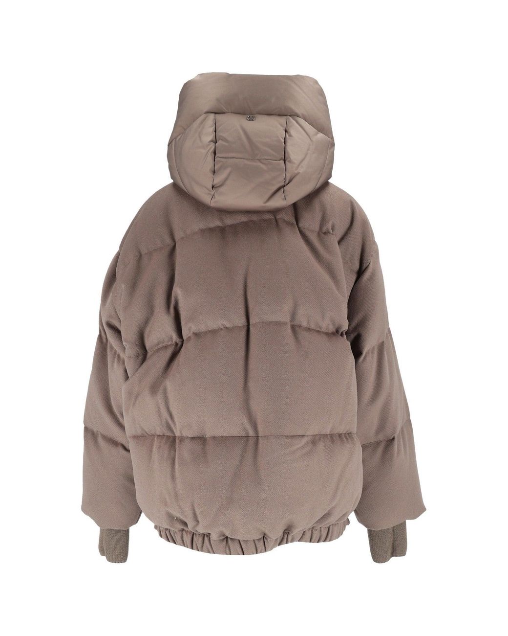 DUNO Brown Boxy Padded Down Jacket
