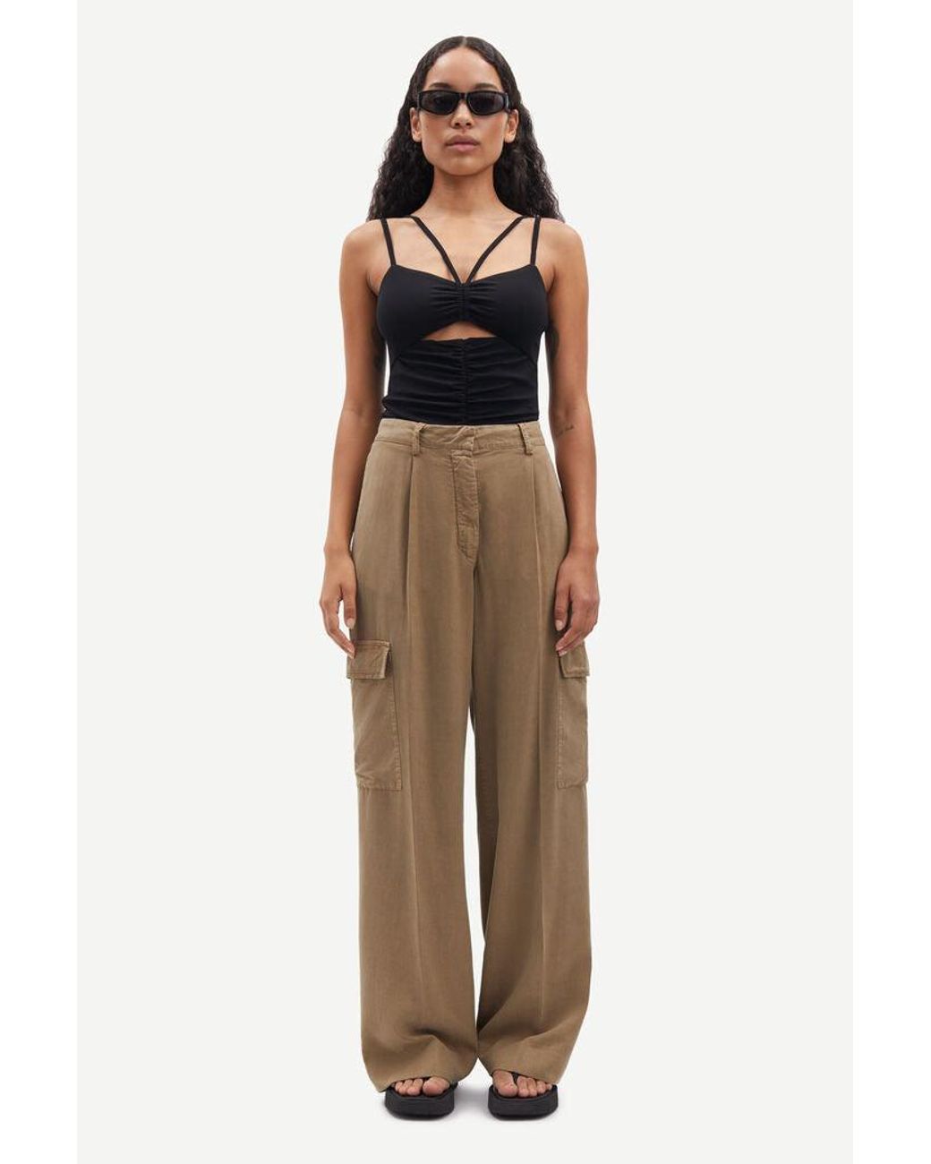 Pantalon Samsøe & Samsøe en coloris Natural