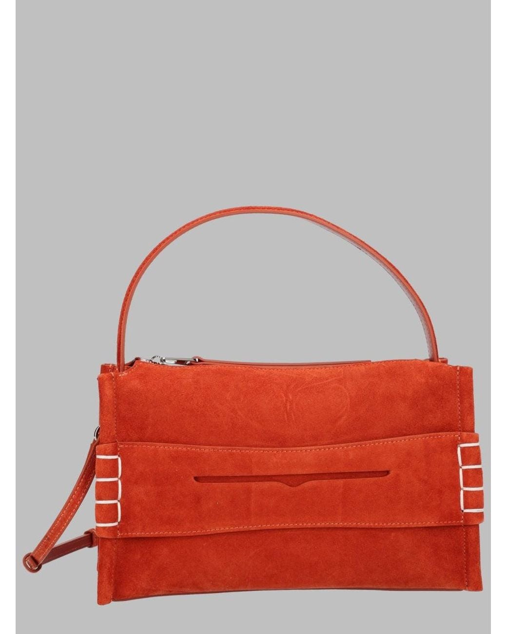 J.W. Anderson Red Italian 100% Leather Shoulder Bag
