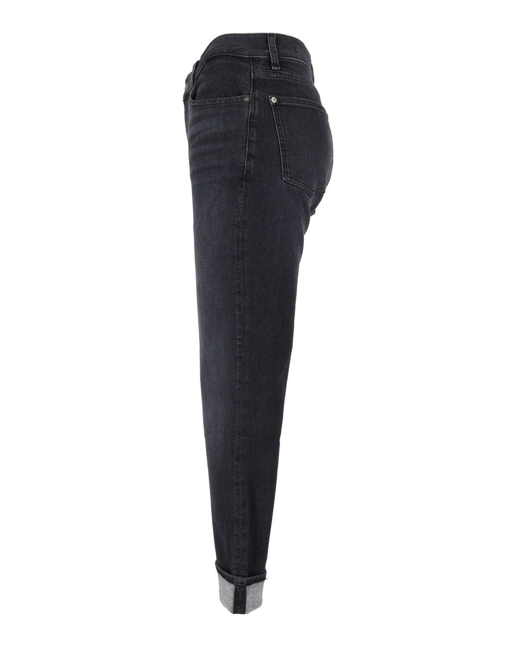 7 For All Mankind Blue Relaxed Skinny Carbon Storm