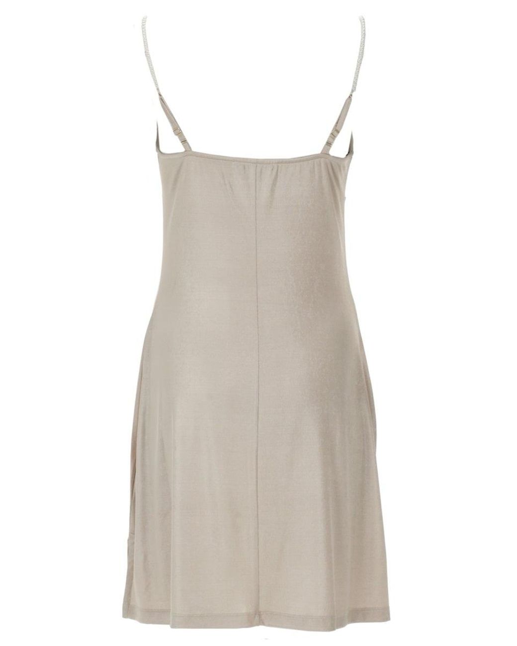 Versace Jeans Couture Gray Cowl Neck Slip Dress