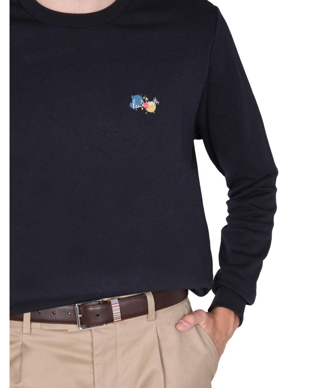 Paul Smith Blue Splatter Print Sweatshirt for men