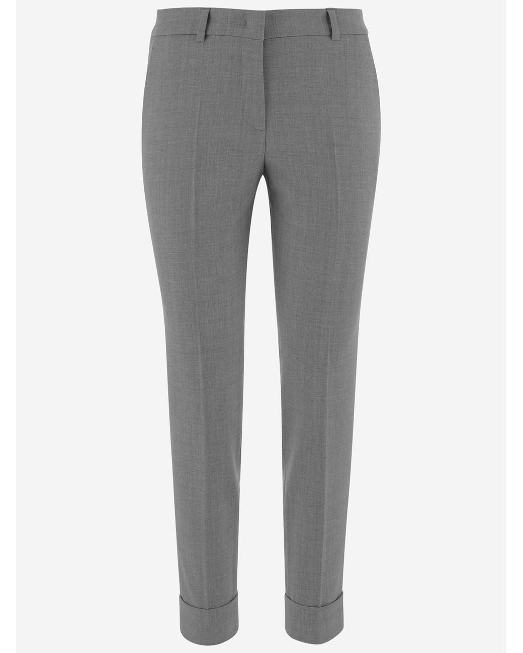 QL2 Donna Gray Stretch Wool Pants