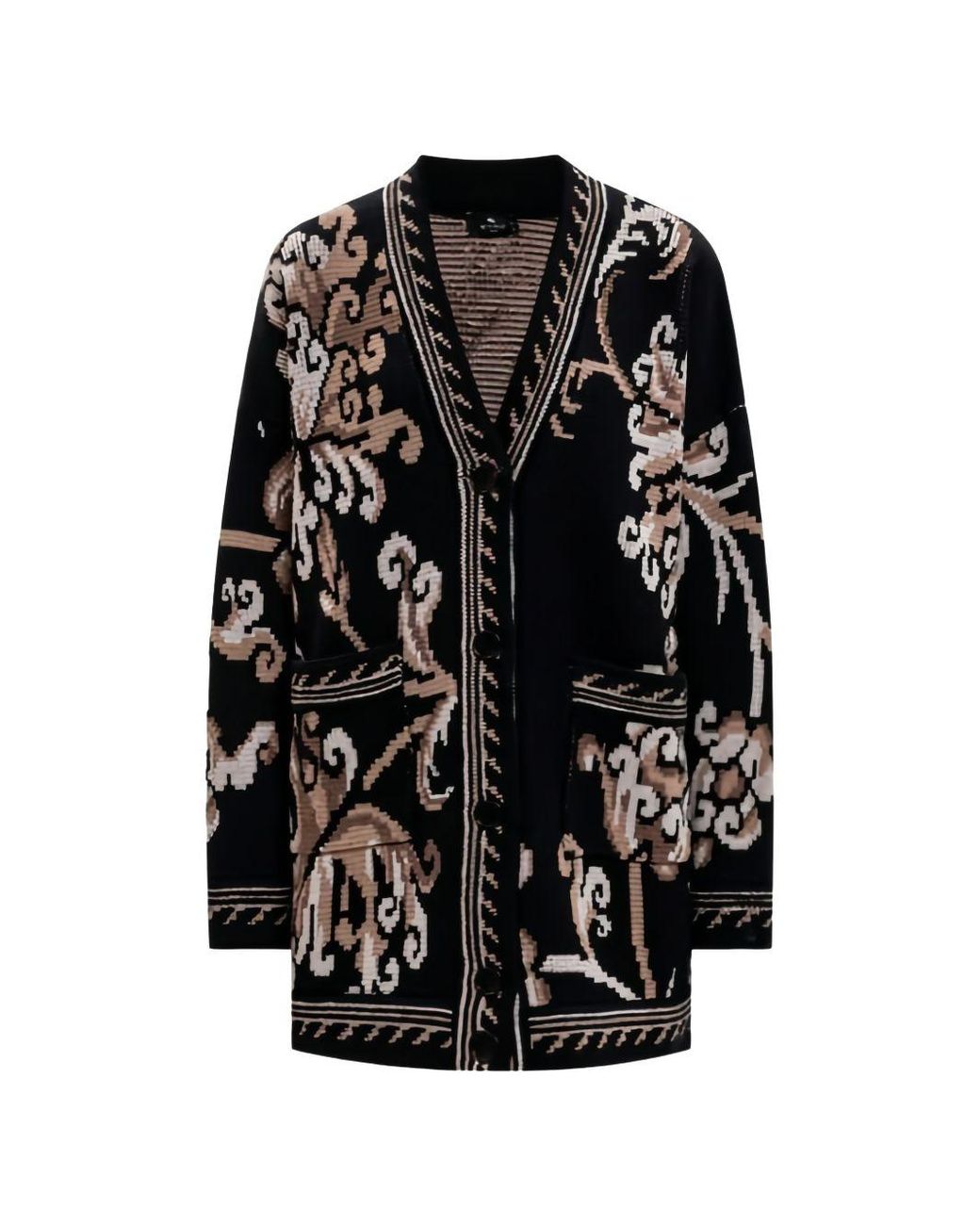 Etro Black Wool Cardigan