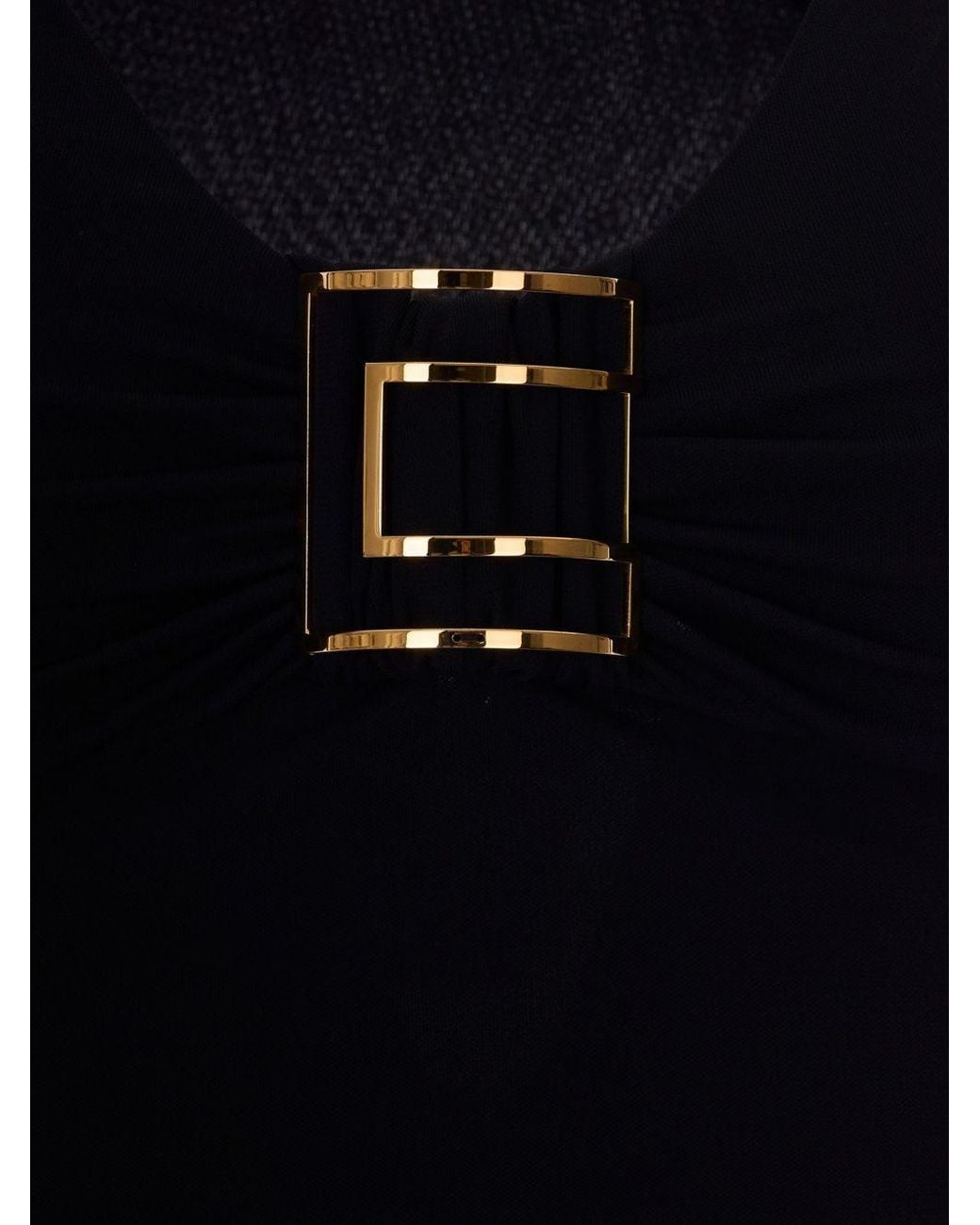Elisabetta Franchi Blue V Necked Sweater
