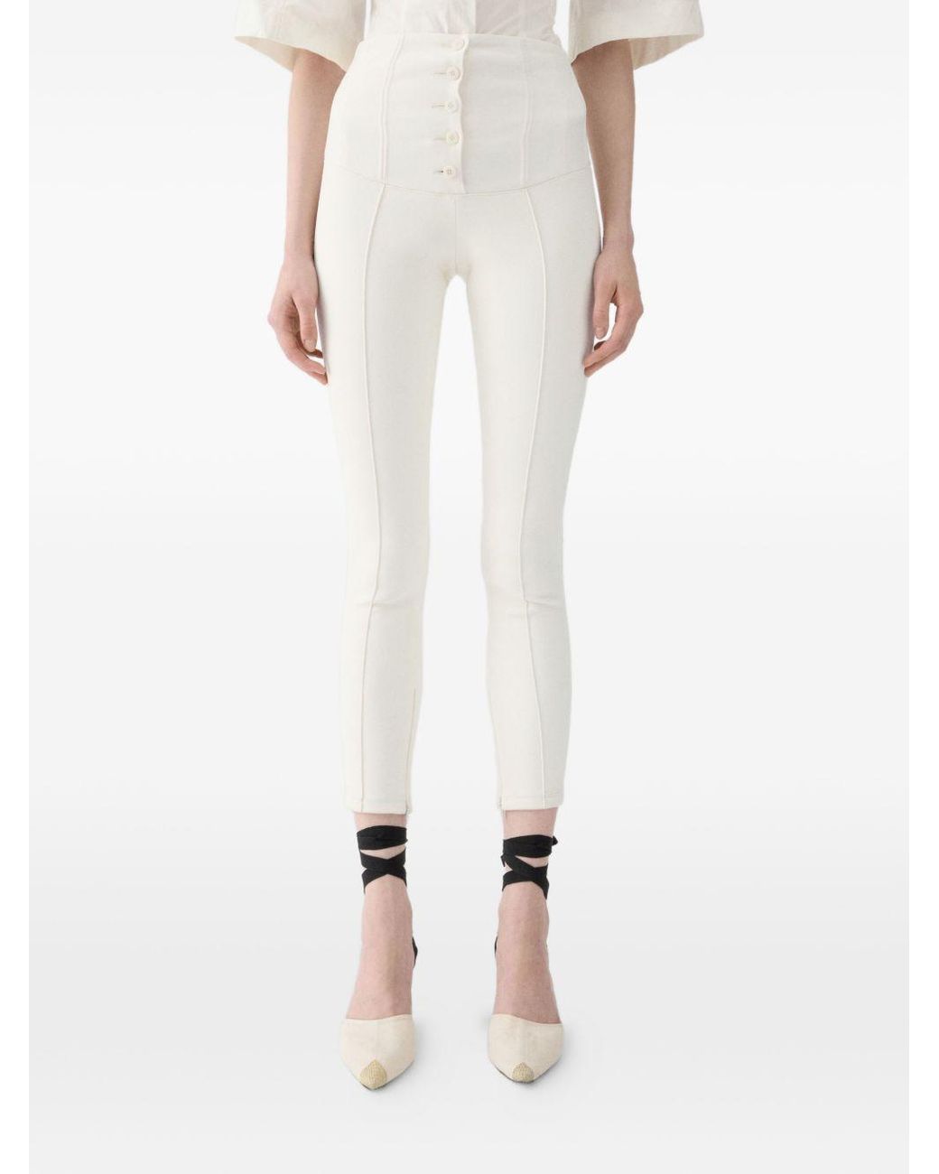 Jacquemus White Le Pantalon Arlesien Wool Blend Trousers