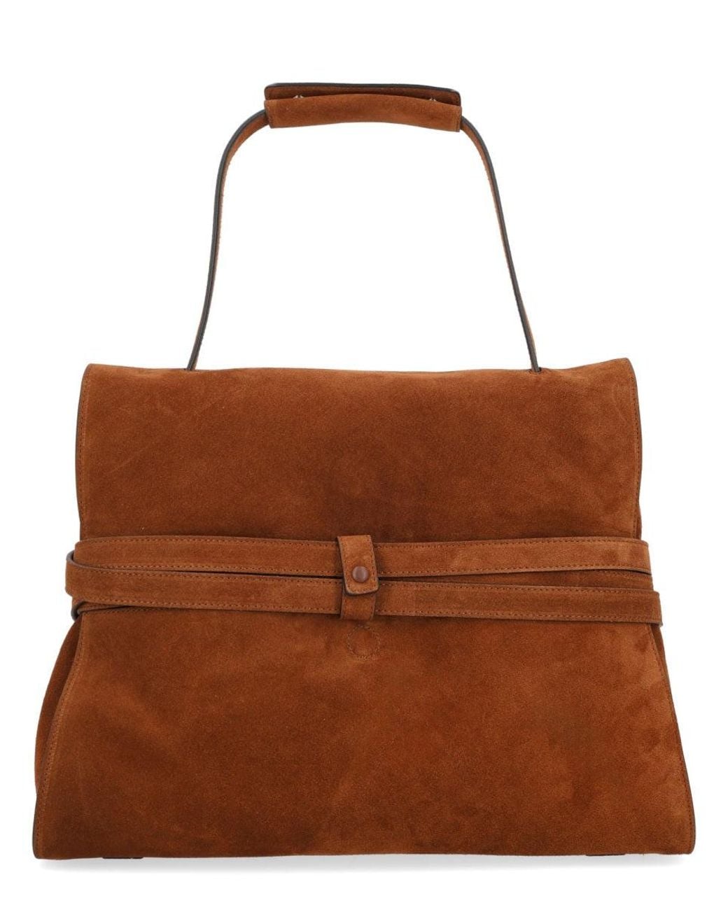 Moschino Brown Leather Shoulder Bag