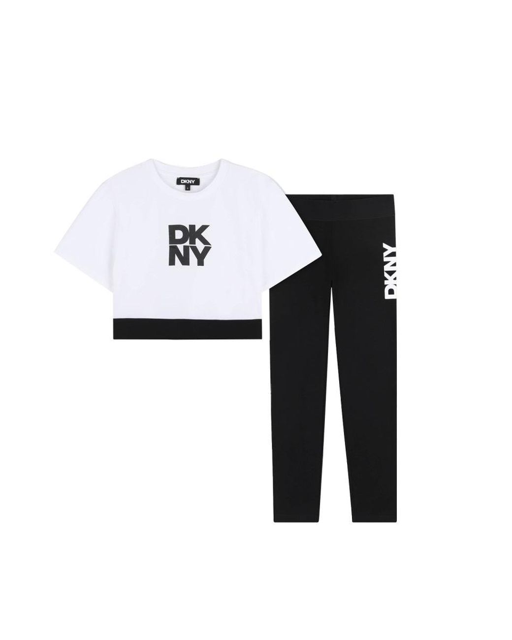 DKNY Black Completo Tee Shirt + Fus