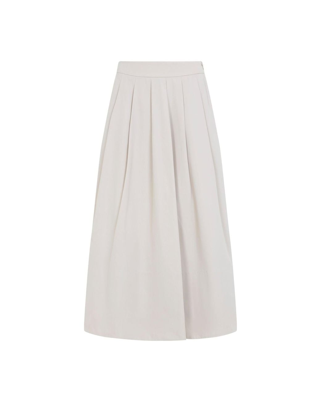 Peserico White Midi Taffetas Skirt
