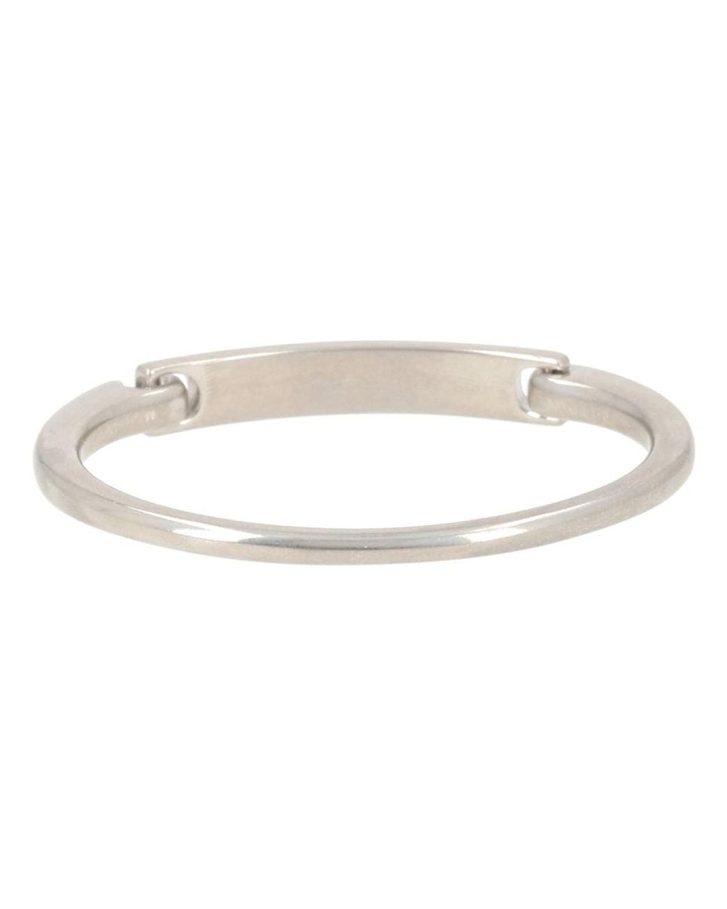 Saint Laurent White Bracciale Con Logo for men