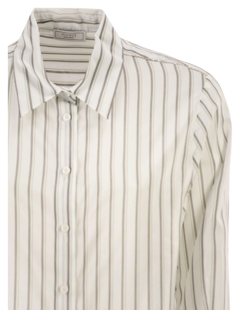 Peserico White Cotton And Silk Organza Shirt