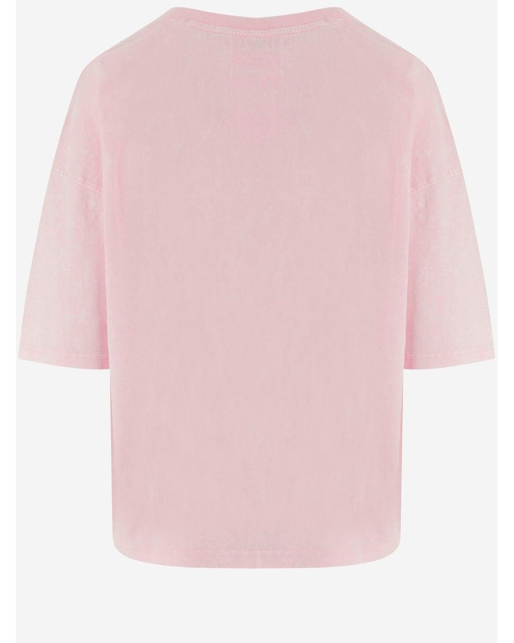 ONE TEE Pink Cotton T Shirt With Logo