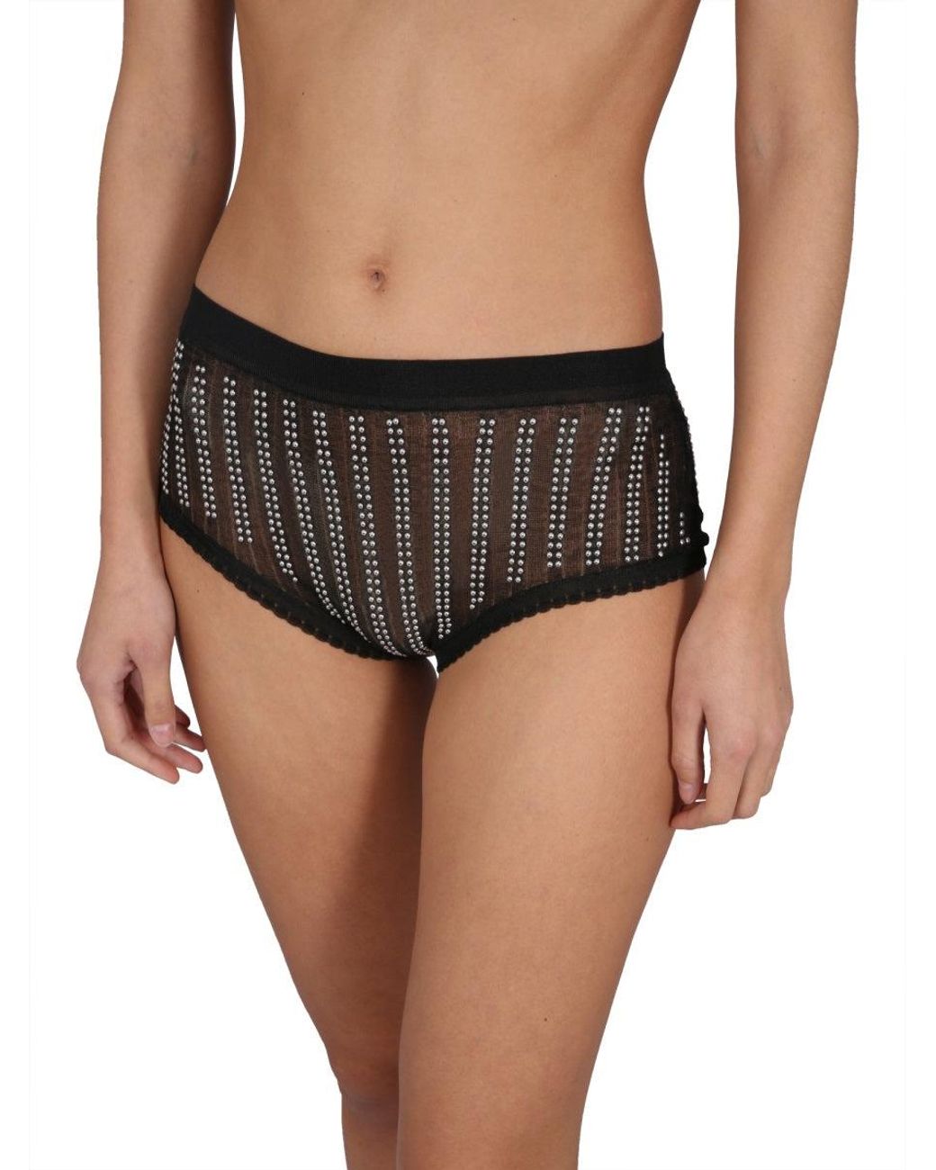Rabanne Gray Panties With Studs