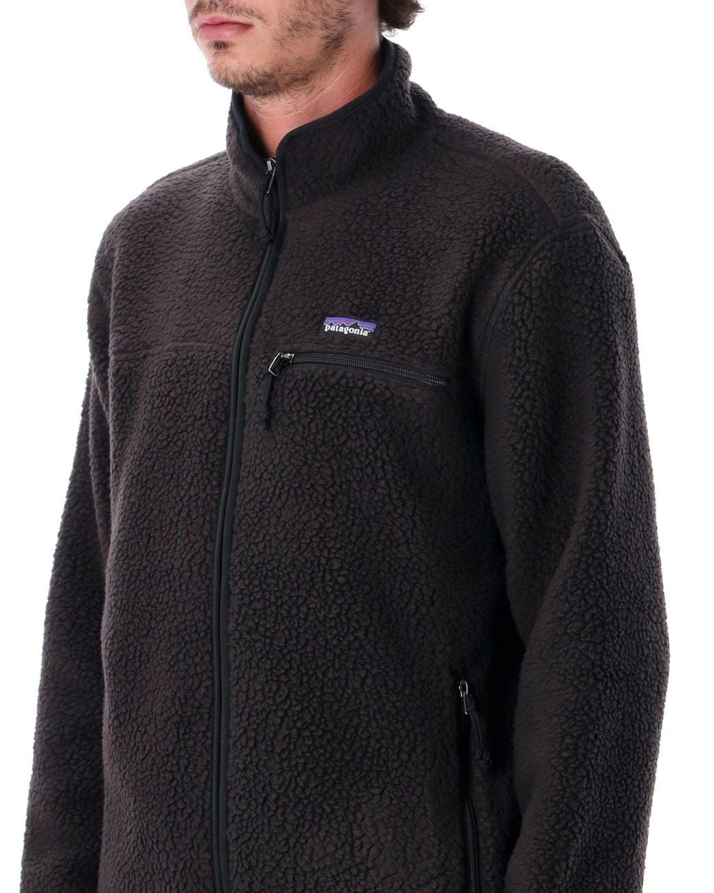 Patagonia Black Retro Pile Full-Zip Fleece Jacket For for men