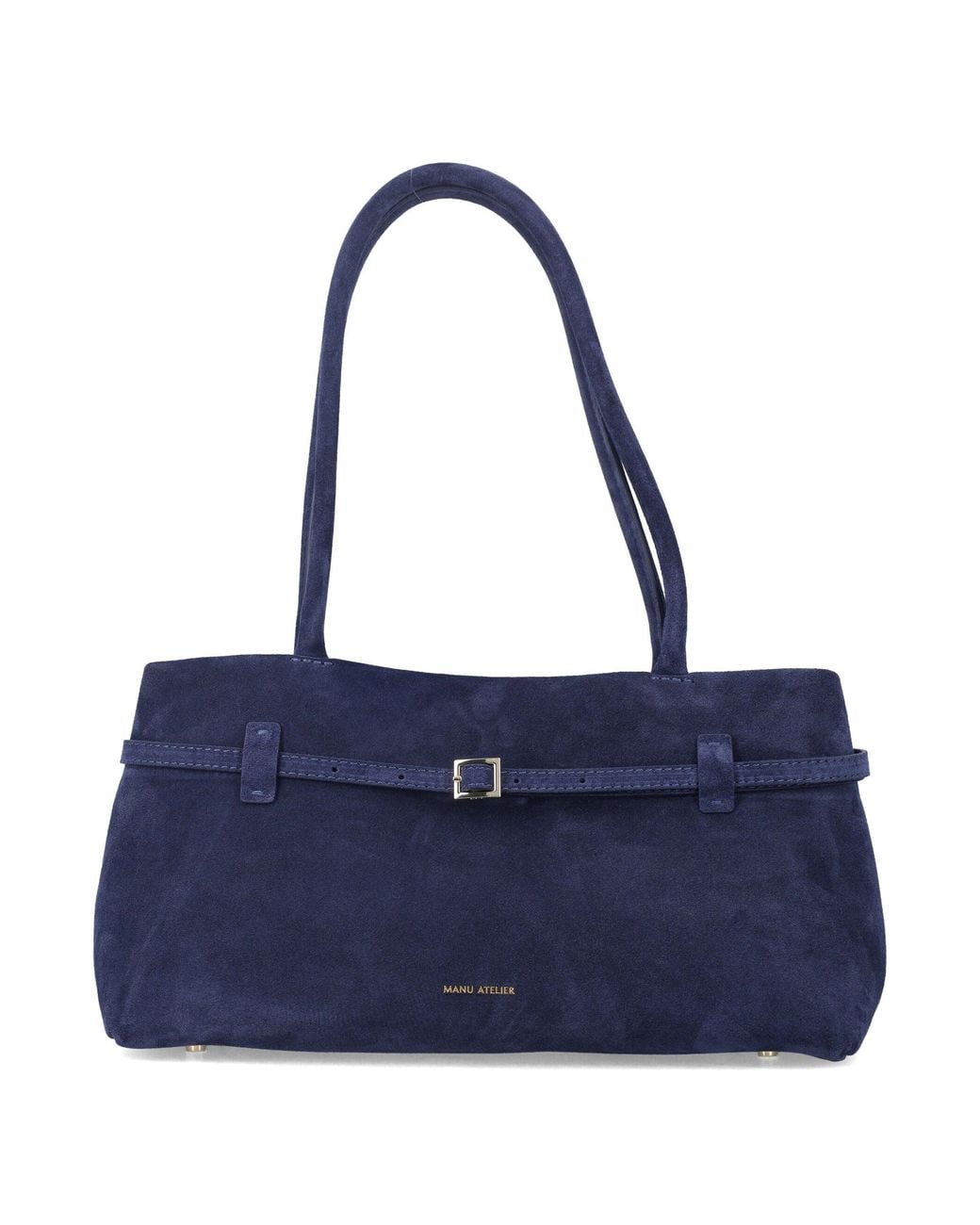MANU Atelier Blue Suede Tote Bag