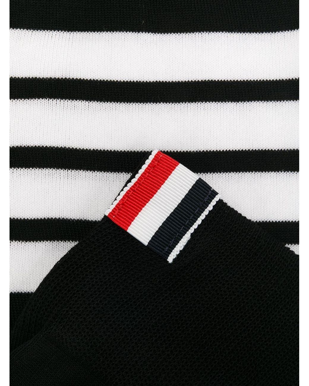 Thom Browne Black Mid Calf Socks W/ 4 Bar