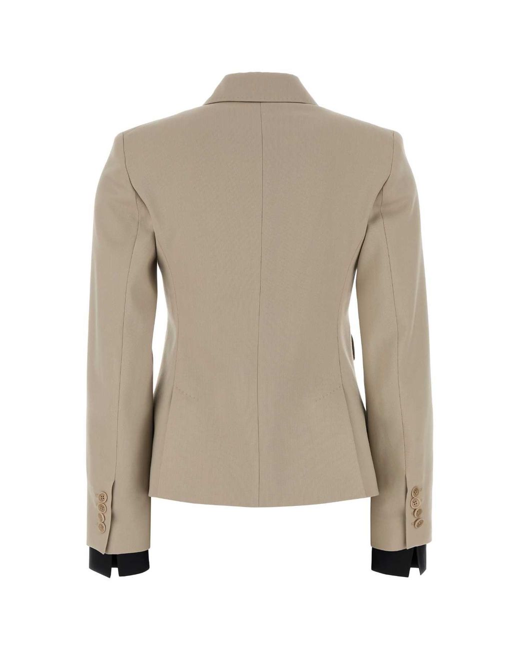 Max Mara Natural Sand Wool Blend Placido Blazer