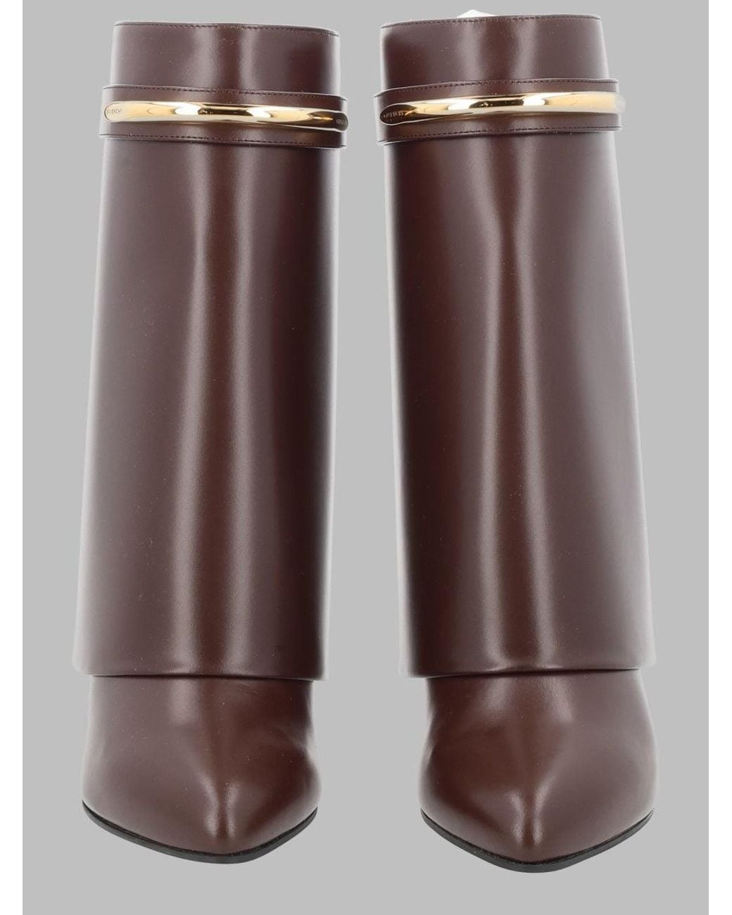 Givenchy Brown Logo Detail Boots