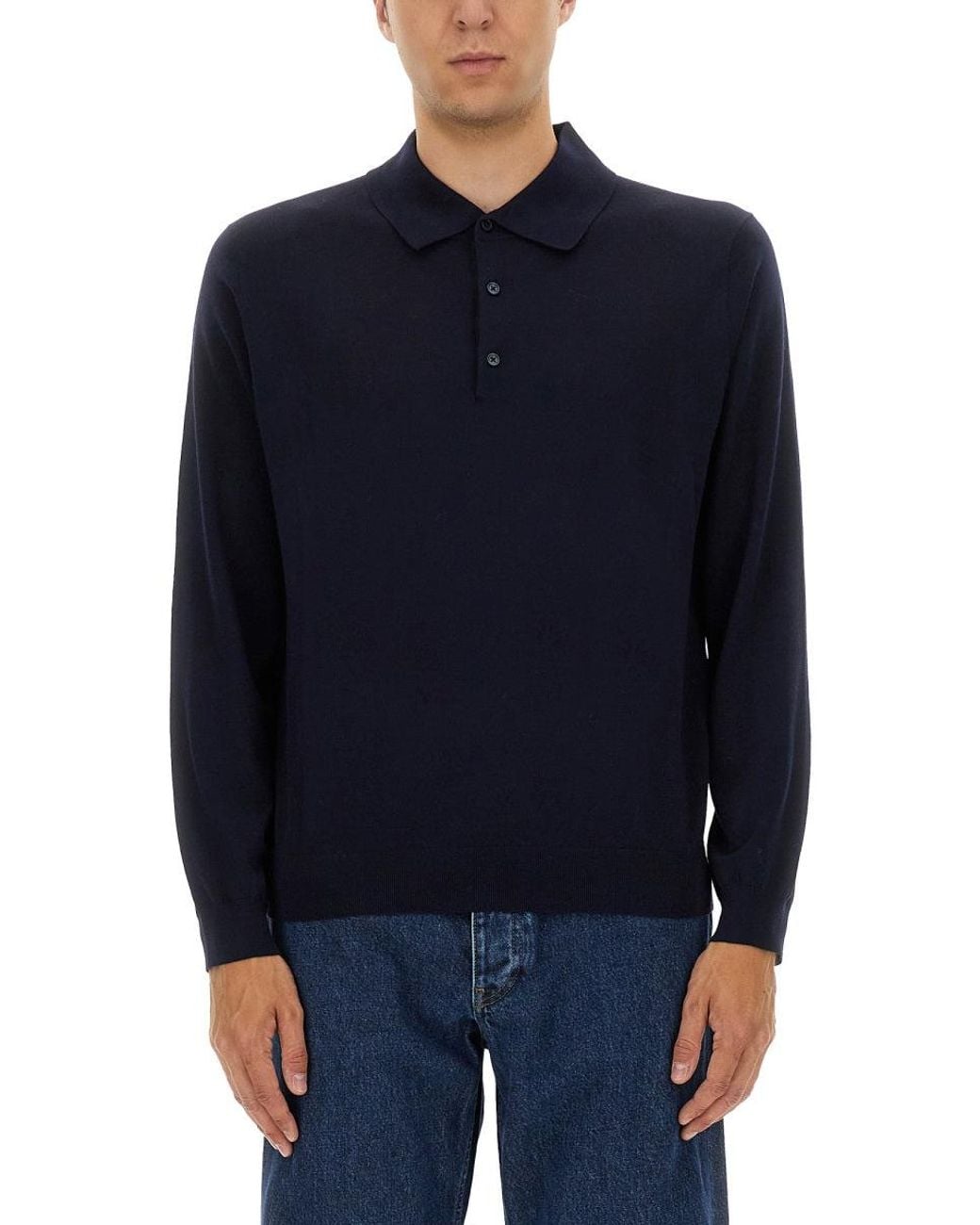 sunflower Blue Wool Polo for men
