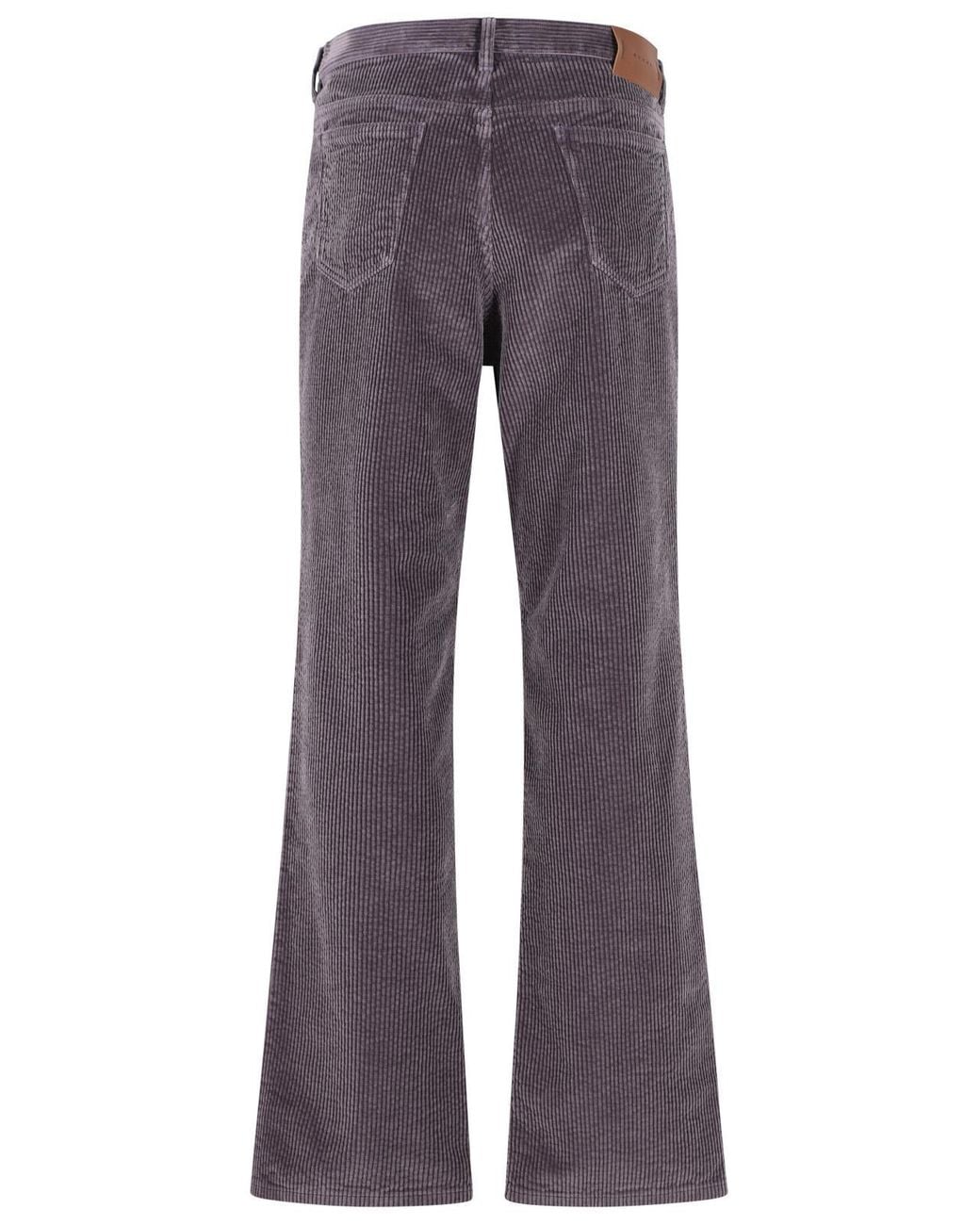 Marni Purple 'Earth' Cotton Flared Pants for men