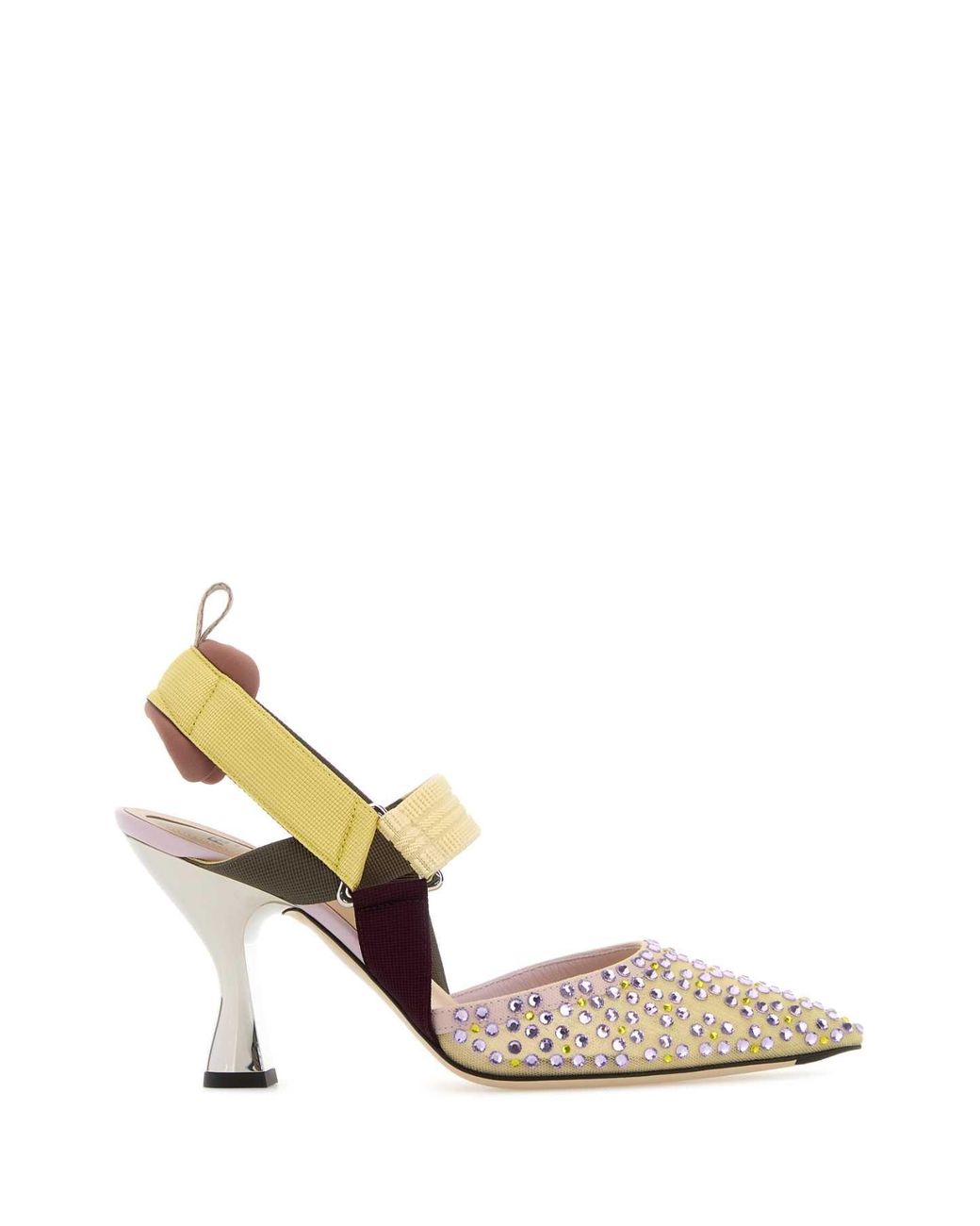 Fendi Yellow Slingback Pumps