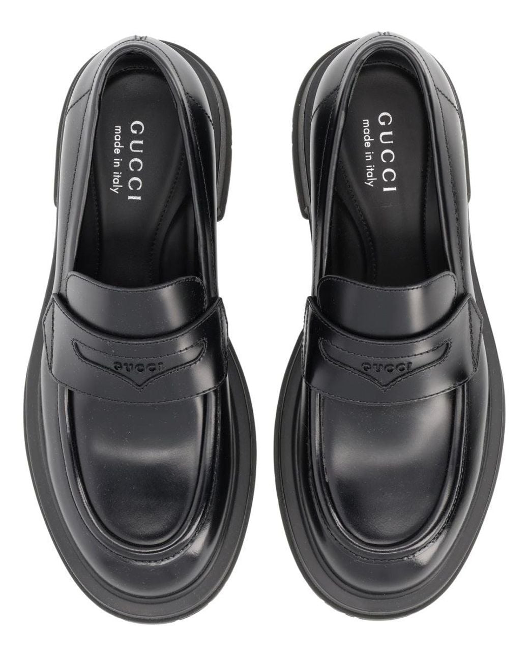Gucci Gray Leather Loafer for men
