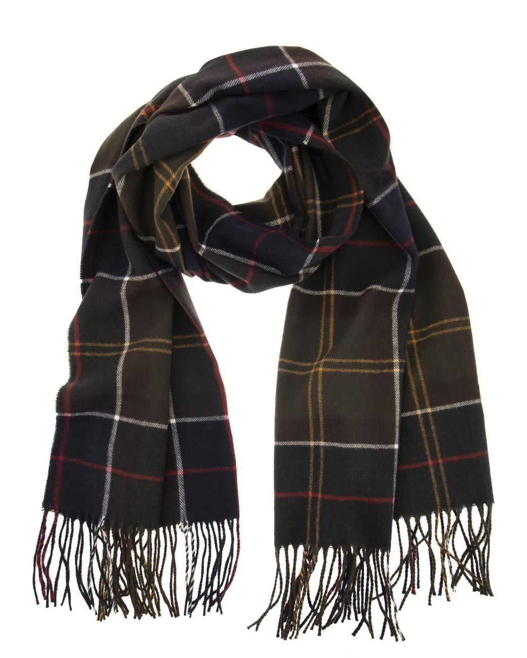 Barbour Black Stanway Tartan Scarf