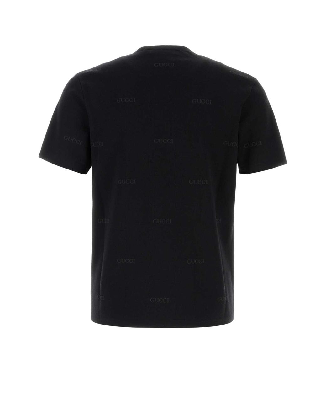 Gucci Black Embroidered Wool Blend T Shirt