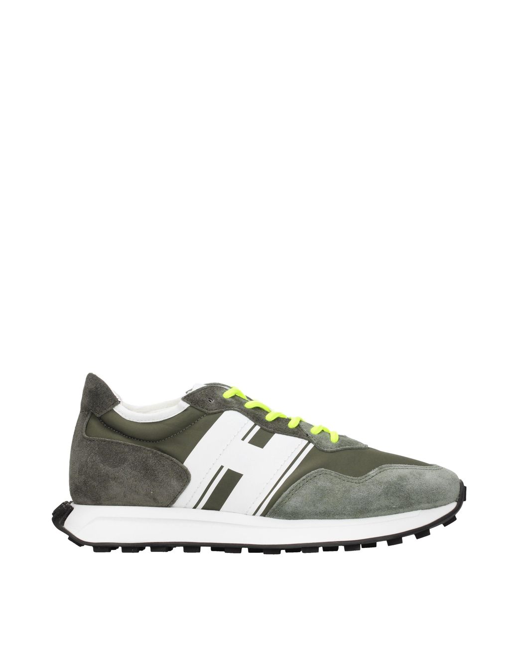 Hogan Green Sneakers H601 Memory Foam Uomo Tessuto Verde/Bianco for men