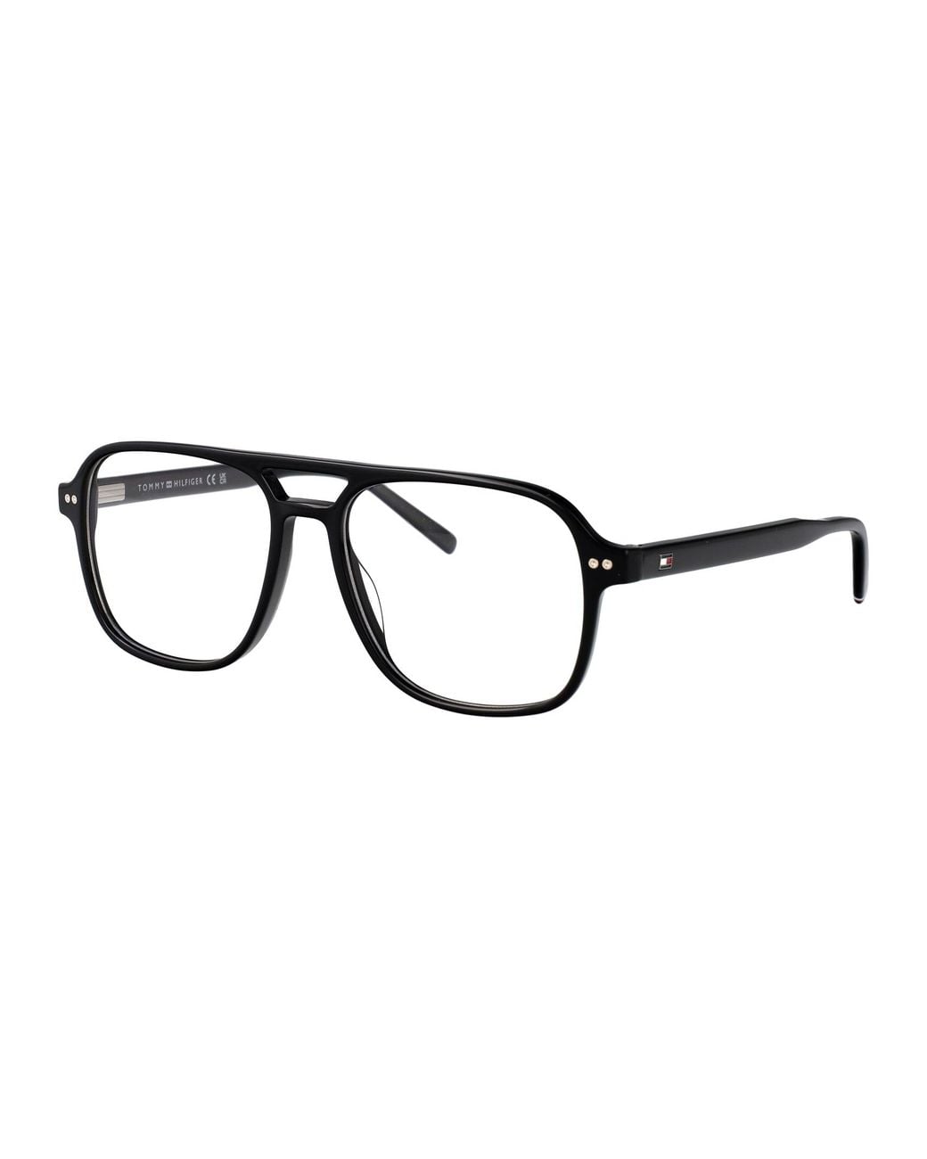 Tommy Hilfiger Black Acetate Glasses for men