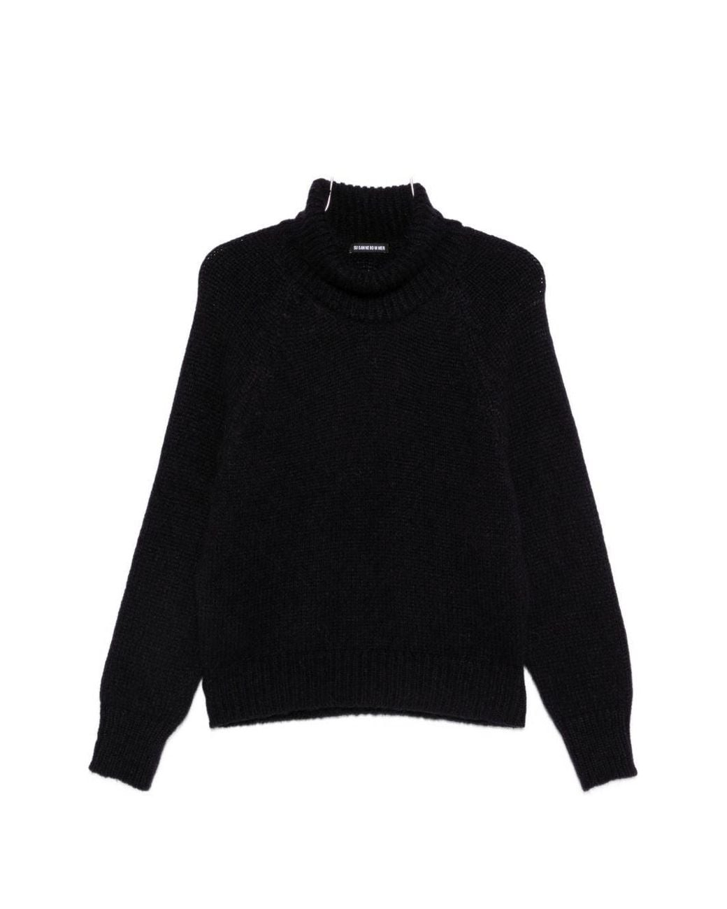 Susanne Bommer Black Wool Turtle Neck Jumper