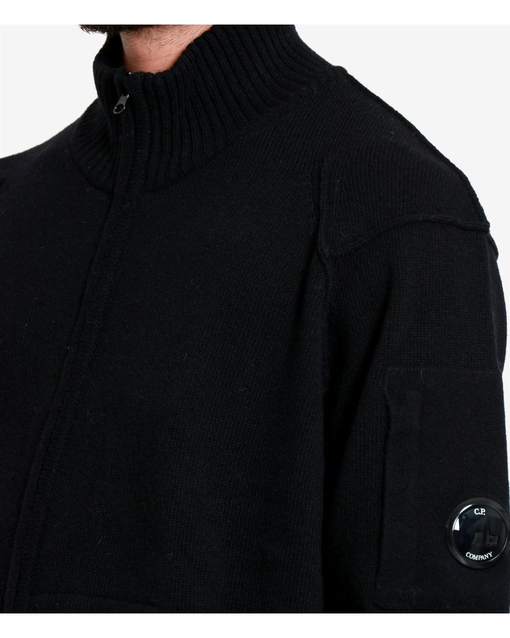 C P Company Black Sweaters for men
