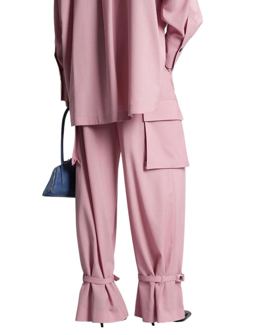 The Attico Pink Polyester Trousers