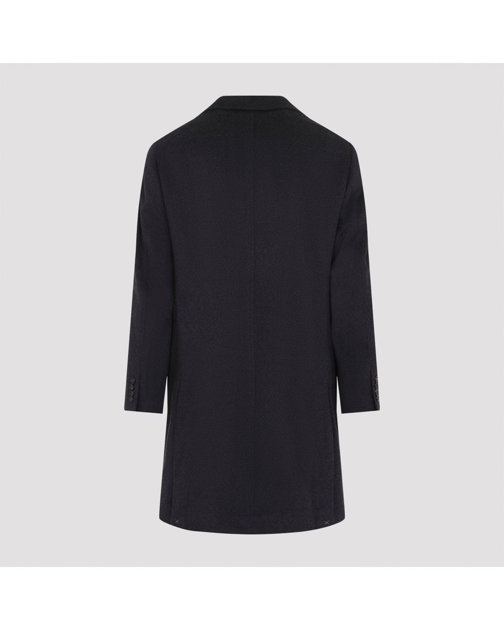 Brunello Cucinelli Blue Charcoal Overcoat for men