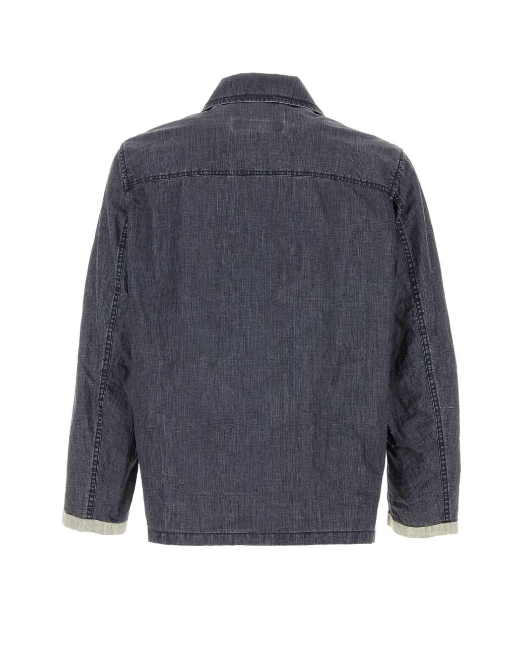 Fay Blue Denim Linen Jacket for men