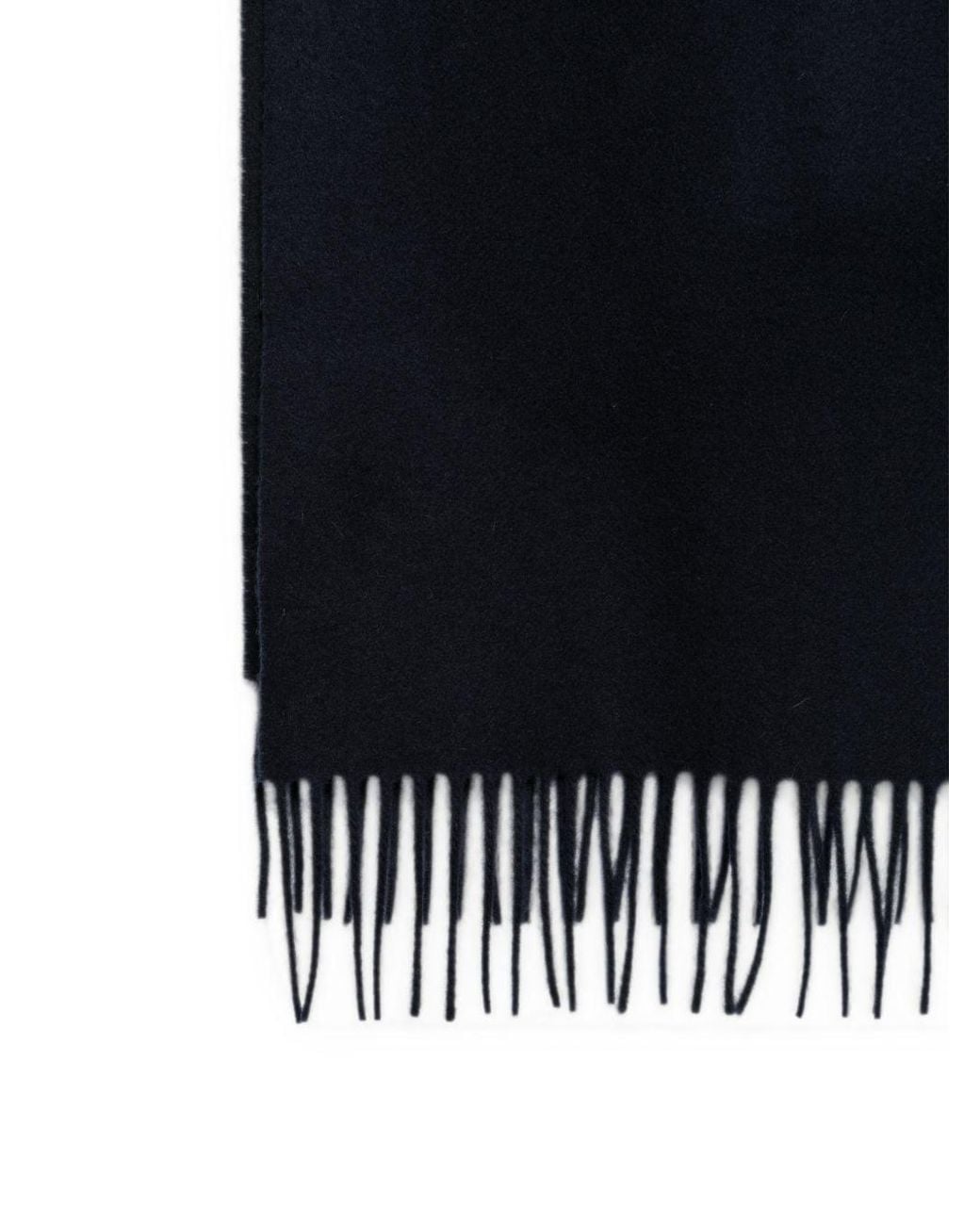 Closed Black Wool Scarf