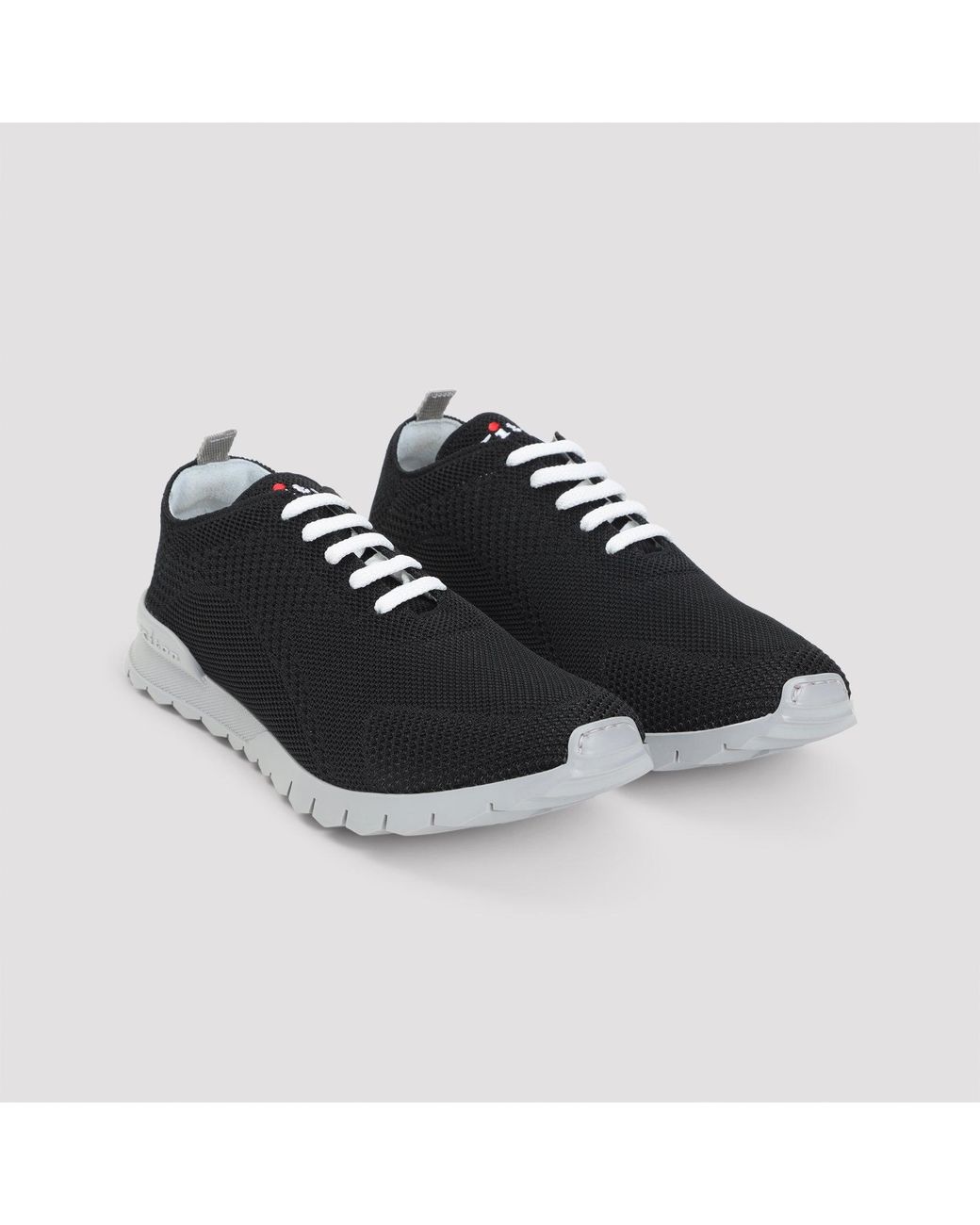 Kiton Black Leichte Strick-Sneakers